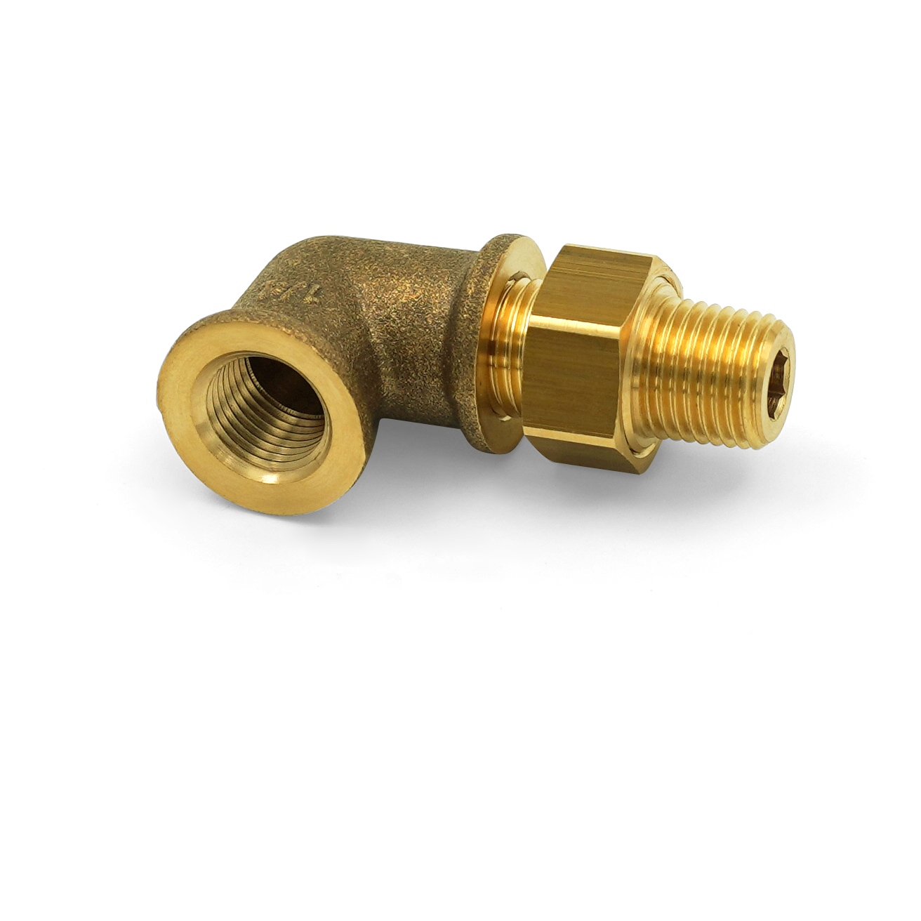 Bent connection 90° R1/4" swiveling